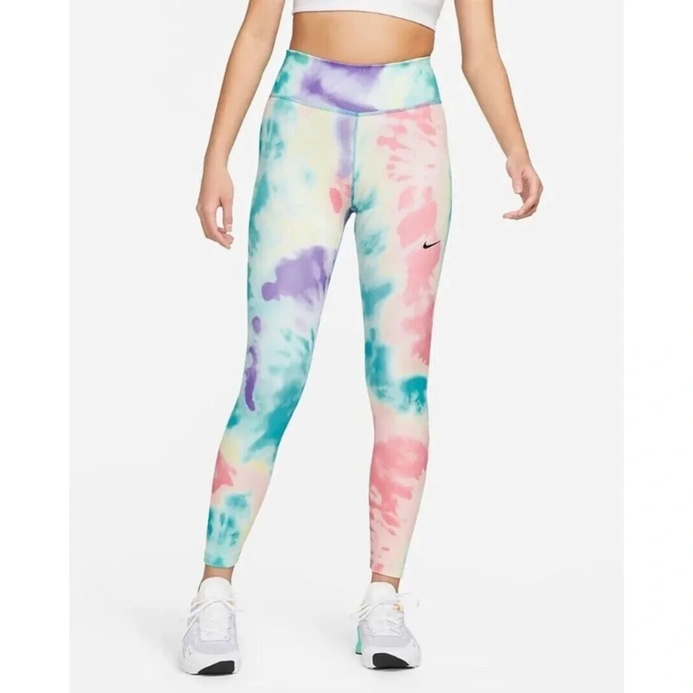 NWT~ Women’s Nike One Mid-Rise 7/8 Tie-Dye Leggings ~Style#DV0051-658